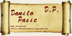 Danilo Pašić vizit kartica